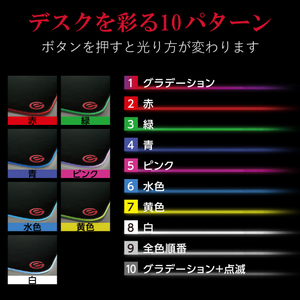 エレコム ゲーミングマウスパッド(光る/中目クロス/ワイド) ブラック MP-GL02BK-イメージ5
