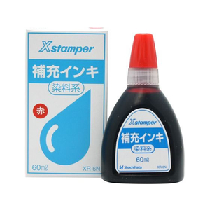 シヤチハタ 補充インキ 60ml 染料系(Y-30) 赤 FC36419-XR-6N(Y-30)ｱｶ-イメージ1