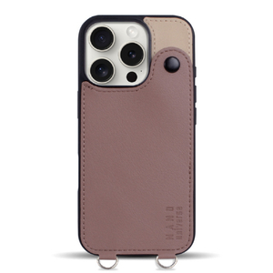 エム・ディー・シー iPhone 16 Pro用nano universe ストラップ付き背面ケース バイカラー ココア MD-75549-4-イメージ1