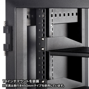 サンワサプライ 小型19インチマウントボックス(9U D600) ブラック CP-SVCBOX5BK-イメージ13