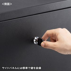 サンワサプライ 小型19インチマウントボックス(9U D600) ブラック CP-SVCBOX5BK-イメージ5