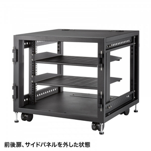 サンワサプライ 小型19インチマウントボックス(9U D600) ブラック CP-SVCBOX5BK-イメージ8
