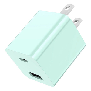 藤本電業 PD20W対応カラフルACアダプタ(Type-C1ポート/USB1ポート) グリーン CA-08GR 藤本電業 PD20W対応カラフルACアダプタ(Type-C1ポート/USB1ポート) グリーン CA-08GR