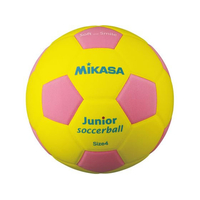ミカサ ジュニアサッカー 軽量球4号 EVAイエロー／ピンク FC690RV-SF4J-YP