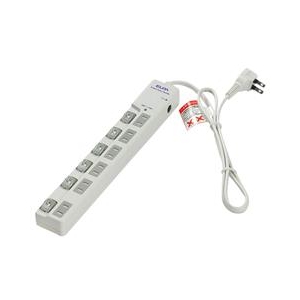 エルパ LEDランプスイッチ付タップ(6個口・1m) WLS-LU6100RMB-イメージ1