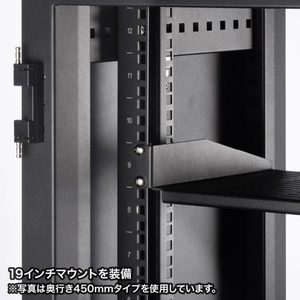 サンワサプライ 小型19インチマウントボックス(12U D600) ブラック CP-SVCBOX6BK-イメージ13