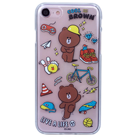 LINE FRIENDS iPhone SE(第3世代)/SE(第2世代)/8/7用ケース MY FAVORITE THINGS クールブラウン KCL-TCB002