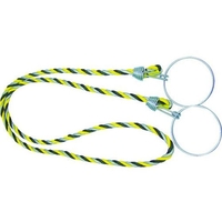 トラスコ中山 コーン用ロープ 反射標識 12mm×2m ロープ反射標識／反射タイプ黄／黒 FC278GL-3600181