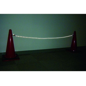 トラスコ中山 コーン用ロープ 反射標識 12mm×2m ロープ反射標識／反射タイプ黄／黒 FC278GL-3600181-イメージ2