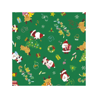 タカ印 包装紙 らくがきサンタ緑 半才判 FCE865M-49-3075