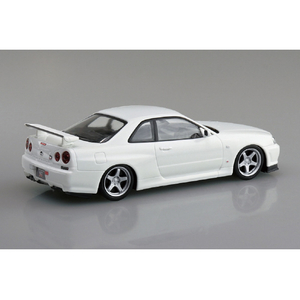 アオシマ 1/32 ニッサン R34スカイラインGT-R カスタムホイール(ホワイトパール) Aﾗｸﾌﾟﾗ12CUWPR34GTRCﾎﾜｲﾄP-イメージ3