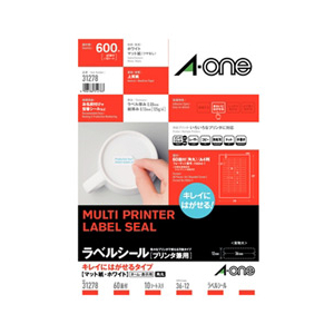 あぃあぃ様★専用ページです。 エーワン A-ONE.31278 ラベルシール(プリンタ兼用) A4判 60面 10