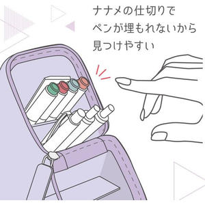 ソニック カクスタ ポータブルペン立て ワイド 引き出し付 グレージュ FC964TH-FD-2045-GR-イメージ5