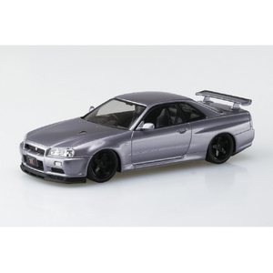 アオシマ 1/32 ニッサン R34スカイラインGT-R カスタムホイール(アスリートシルバー) Aﾗｸﾌﾟﾗ12CUASR34GTRCAｼﾙﾊﾞ--イメージ2