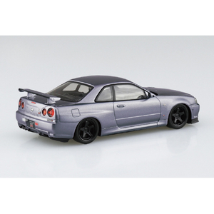 アオシマ 1/32 ニッサン R34スカイラインGT-R カスタムホイール(アスリートシルバー) Aﾗｸﾌﾟﾗ12CUASR34GTRCAｼﾙﾊﾞ--イメージ3