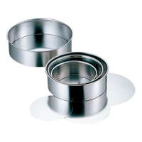 赤川器物製作所 AG 18-8 総絞りレアケーキ型 (底取) 24cm FCM7337-042230024