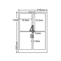 NANA ナナクリエイト A4 4面 四辺余白 100枚 F806522-MCL-1