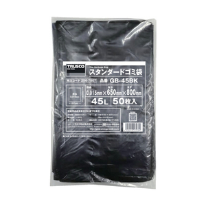 トラスコ スタンダードゴミ袋　黒　７０Ｌ　５０枚入 GB-70BK-イメージ1