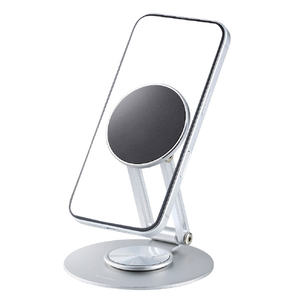 エレコム MAGKEEP 2WAY回転式 マグネットスマホスタンド シルバー P-DSM360AL01NSV-イメージ2