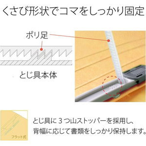 プラス フラットファイル厚とじ ノンステッチ A4ヨコ イエロー FCD053R-NO.022SW/87-997-イメージ7