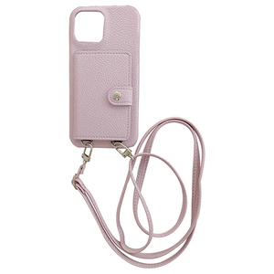 GAACAL iPhone14用「ポシェットケース」カードケース付き パープル P00365MQ-イメージ1