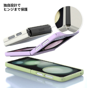 araree Galaxy Z Flip5用ケース Aero Flex クリーム AR25280GZFP5-イメージ5