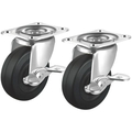 サンワサプライ 汎用キャスター 75mm径 車幅26mm ゴム フリーストッパー2コ FCB822H-CST-75E-FRST2