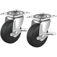 サンワサプライ 汎用キャスター 75mm径 車幅26mm ゴム フリーストッパー2コ FCB822H-CST-75E-FRST2
