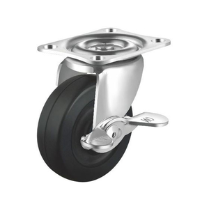 サンワサプライ 汎用キャスター 75mm径 車幅26mm ゴム フリーストッパー2コ FCB822H-CST-75E-FRST2-イメージ4