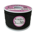 ユタカメイク ロープ PEカラーロープボビン巻 3mm×50m ブラック FC968GH-7541481