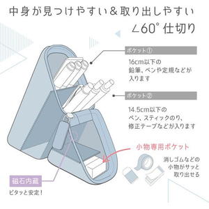 ソニック カクスタ ポータブルペン立て シアー シリコンタイプ ブルー FC967TH-FD-2286-B-イメージ4
