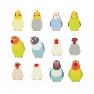 ｂａｎｄｅ マスキングロールステッカー 復刻版文鳥とインコ FCE123V-BDA827-イメージ3