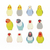 ｂａｎｄｅ マスキングロールステッカー 復刻版文鳥とインコ FCE123V-BDA827-イメージ3