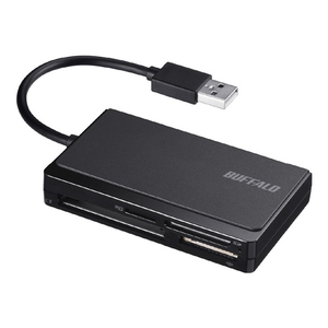 BUFFALO USB2．0 マルチカードリーダー/ライター ブラック BSCR300U2BK-イメージ1