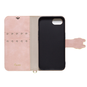 ＮＡＴＵＲＡＬ　ｄｅｓｉｇｎ iphone17e/16e用 手帳型ｹｰｽ new cocotte ピンクベージュ IP24SP-COT03-イメージ3