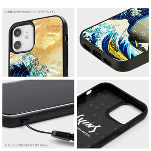 ikins iPhone 12/12 Pro用天然貝ケース 神奈川沖浪裏 I19282I12P-イメージ5