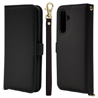 ラスタバナナ Galaxy A36 5G(SC-54F)用ハンドストラップ付き手帳型ケース ブラック 8453GA36BHSBK