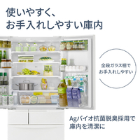 パナソニック NR-FVF45S1-W 451L 6ドア冷蔵庫