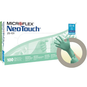 Ansell社 化学防護手袋　耐透過ネオプレンゴム使い捨て手袋　ＮｅｏＴｏｕｃｈ　 ２５－１０１　Ｍサイズ　（１００枚入） 25-101-8-イメージ5