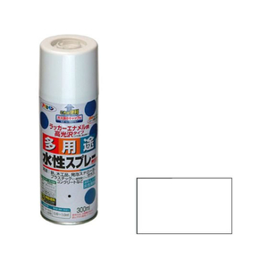 アサヒペン 水性多用途スプレー 300ml 白 FC999NR-イメージ1