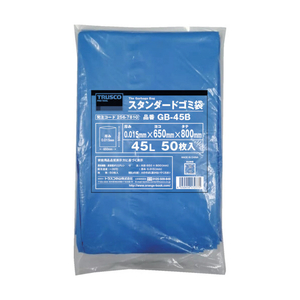 トラスコ スタンダードゴミ袋　青　９０Ｌ　５０枚入 GB-90B-イメージ1