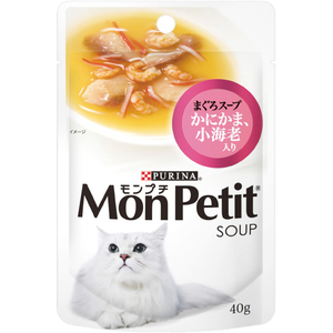 ネスレピュリナペットケア モンプチ パウチ まぐろスープ かにかま、小海老入り 40g MPﾊﾟｳﾁ ｽｰﾌﾟｴﾋﾞ 40G-イメージ1