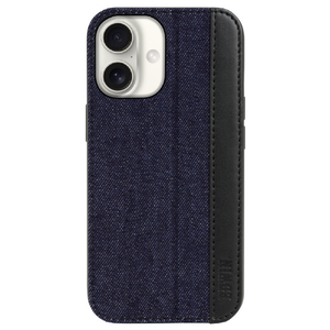 エム・ディー・シー iPhone 16用スタンド付き背面ケース EDWIN デニム/インディゴ MD-75553-1-イメージ1