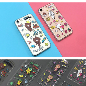 LINE FRIENDS iPhone SE(第3世代)/SE(第2世代)/8/7用ケース MY FAVORITE THINGS ファッショニスタチョコ KCL-TFC002-イメージ3