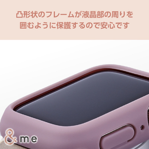 エレコム Apple Watch SE(40mm)用&me ハードバンパー ラバーコート アッシュピンク AW-23EBPPRPN-イメージ5