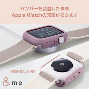 エレコム Apple Watch SE(40mm)用&me ハードバンパー ラバーコート アッシュピンク AW-23EBPPRPN-イメージ7