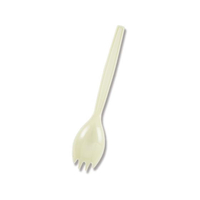 シモジマ ヘイコー プラフォークスプーン 16cm アイボリー 単袋 100本 FCU7768-4513004