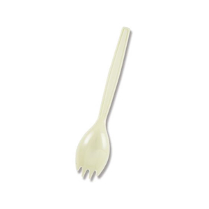 シモジマ ヘイコー プラフォークスプーン 16cm アイボリー 単袋 100本 FCU7768-4513004-イメージ1