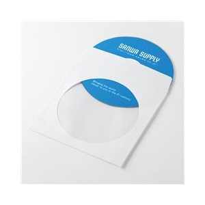 サンワサプライ DVD・CDペーパースリーブケース（100枚入り） ホワイト FCD-PS100WN-イメージ1