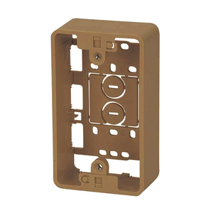 オーム電機 モール用BOX 1個用 茶 DZ-FCB1BR-イメージ1